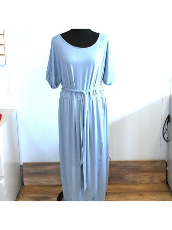 Zenana Outfitters Dresses & Skirts - Zenana Casual Super Comfy Stretch Overlap with Tie Maxi Dress XL   NWT